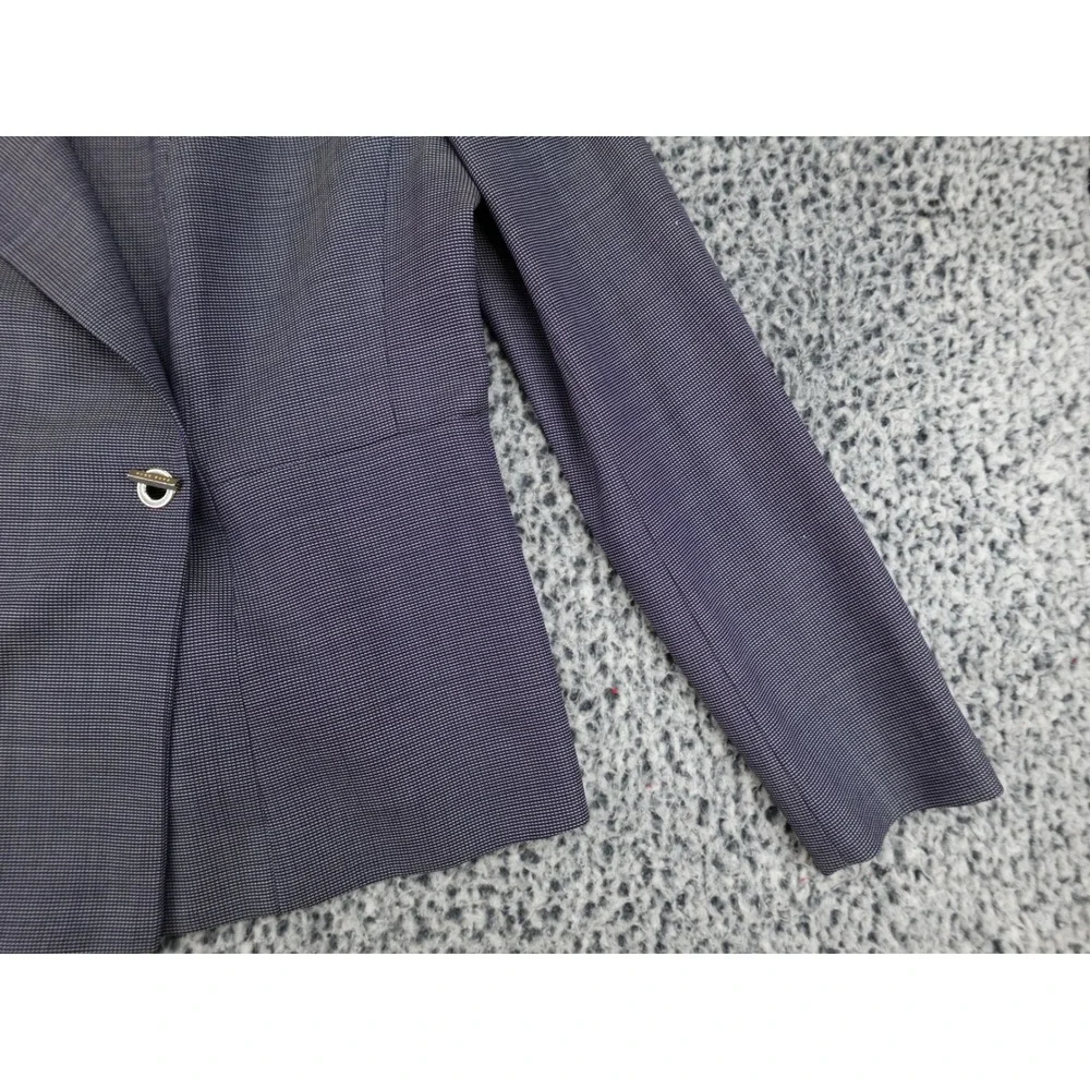HUGO BOSS Blazer Womens 10 Purple Asymmetrical Single Button Career Blazer‎